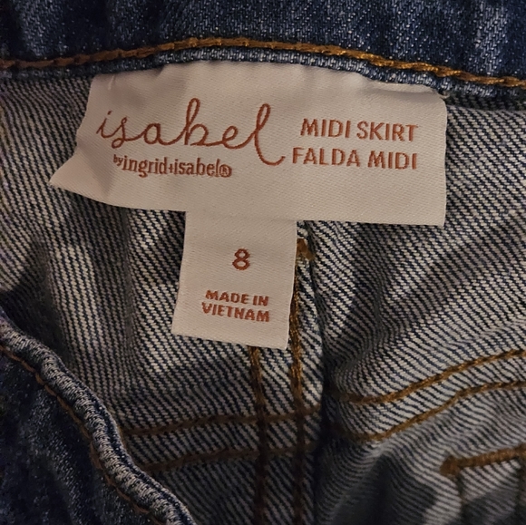 Materniry Blue Denim Skirt - Picture 2 of 2